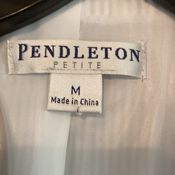 PENDLETON Grey Striped Seersucker Blazer Jacket - Picture 7 of 9